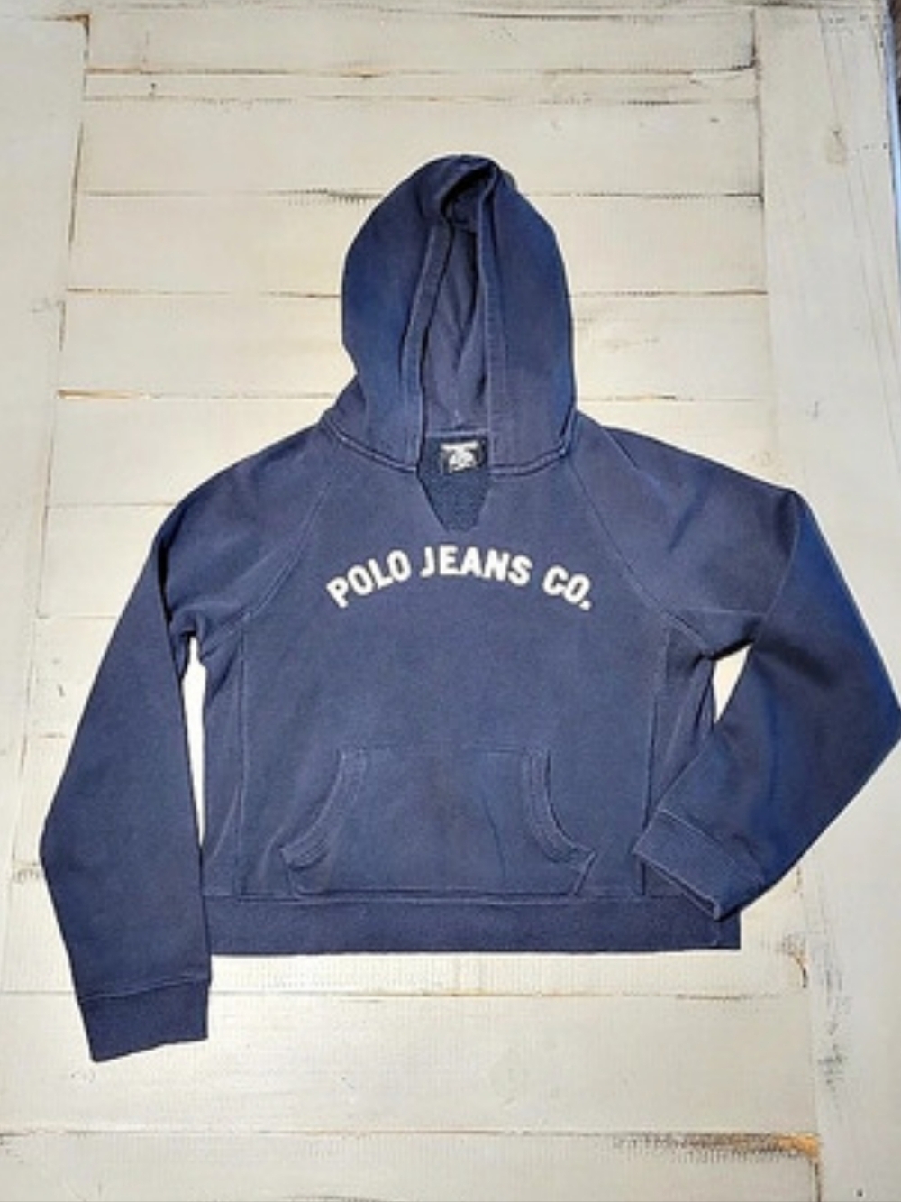 Polo Jeans Co. Logo Pullover Hoodie in Blue